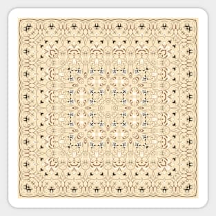 Bright square arabic ornate pattern Sticker
